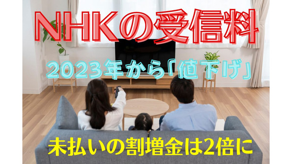 【NHKの受信料】2023年から「値下げ」&未払いの割増金は2倍徴収に　請求される人、免除される人を調査 画像