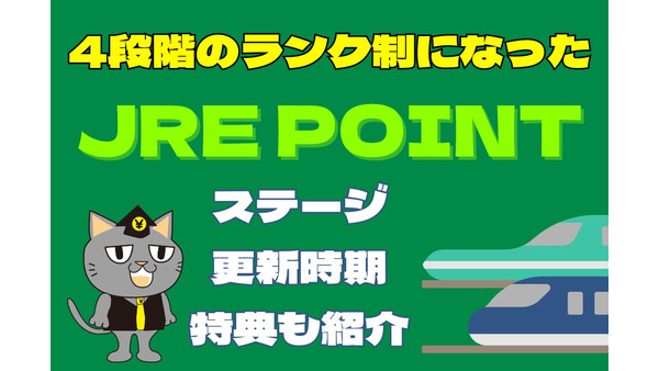 【JR東日本】4段階のランク制になった「JRE POINT」　ステージ更新時期と特典 画像
