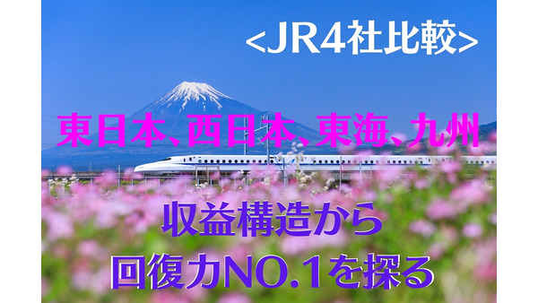 【株式投資】JR4社（東日本、西日本、東海、九州）の収益構造から回復力NO,1を探ります 画像
