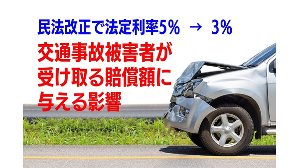 【民法改正で法定利率5％ → 3％】交通事故被害者が受け取る賠償額が有利に　判例から解説 画像