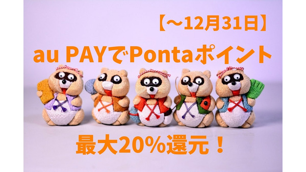 【第1弾～12月31日】au PAYでPontaポイント最大20％還元　マツキヨ・ほっともっと・オーケーストアなどでキャンペーン 画像