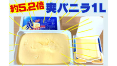 「爽バニラ」大容量1Lを普通サイズと比較　業ス限定、入手困難。見つけたら即買い！ 画像
