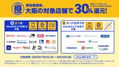大阪でのVisaタッチ決済で最大50%キャッシュバック！　「アカカベで日常使い」「値上げの中ありがたい」など歓迎の声も 画像