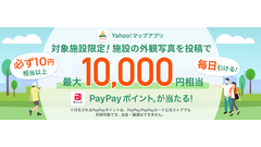 【LINEヤフー】施設の写真投稿で最大1万円相当PayPayポイント獲得！？ 画像