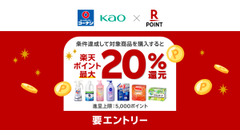 コーナンで「楽天ポイントカード」提示して、花王商品が実質2割引きに？ 画像