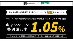 松井証券が米国割安株投信でポイント増量キャンペーン 10/1~ 画像