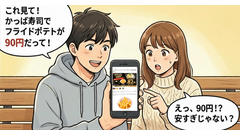 かっぱ寿司でポテトなどがお得！？ブラックフライデー12/3まで【4コマ漫画で要点整理】 画像
