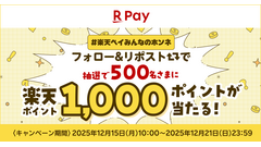 楽天ペイ利用者調査で満足度97%！1,000ポイントが当たるキャンペーンも実施 画像