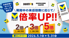 ドトールグループでVポイント倍率UPキャンペーン！5月31日まで実施 画像