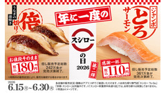 スシローの日2026第二弾で110円からジャンボ寿司を堪能しよう 画像