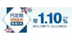 【ソニー銀行】2026年夏の円定期預金キャンペーン開始 1年もので年1.10％の特別金利を提供 画像
