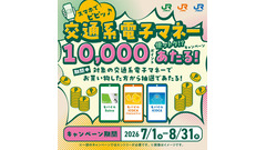 JR東日本・東海・西日本の3社合同 モバイルSuica・ICOCAの買い物でポイント抽選プレゼント 画像
