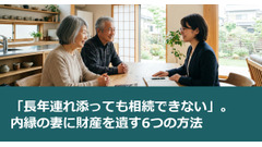 「長年連れ添っても相続できない」。内縁の妻に財産を遺す6つの方法 画像