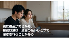 親に借金があるかも。相続放棄は、遺品の扱いひとつで閉ざされることがある 画像