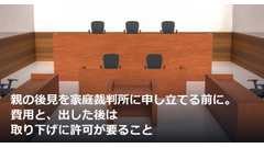 親の後見を家庭裁判所に申し立てる前に。費用と、出した後は取り下げに許可が要ること 画像