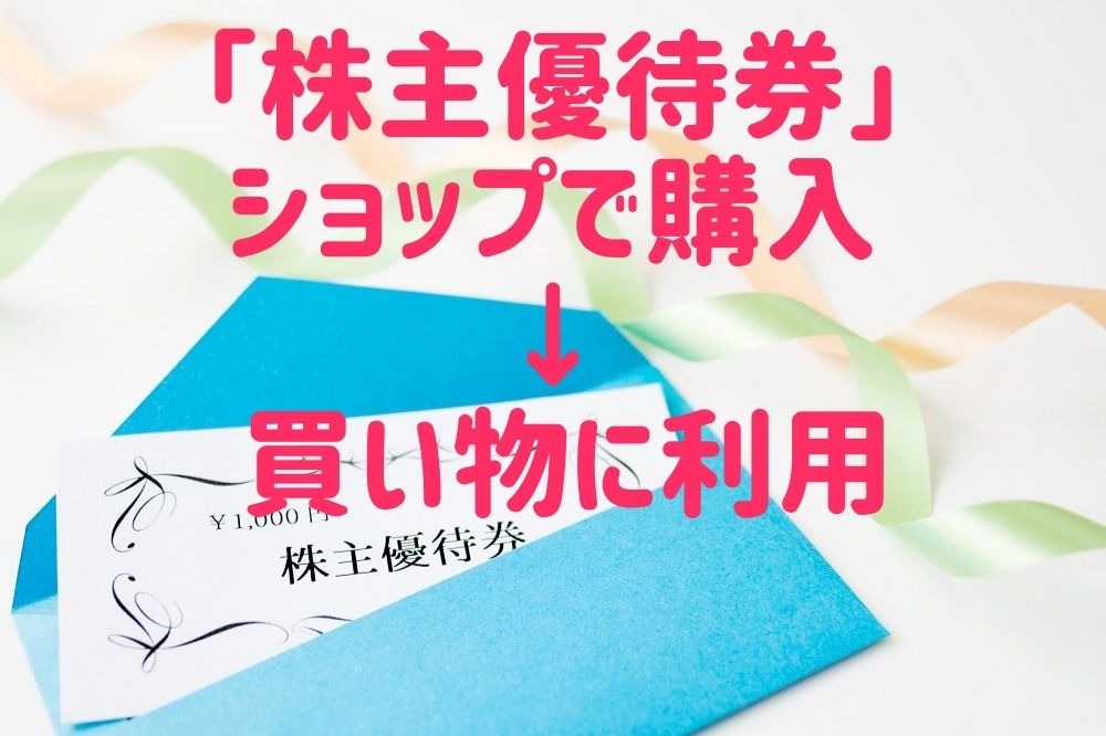 株主優待券をショップで購入 → 買い物に利用」1か月でお得になった