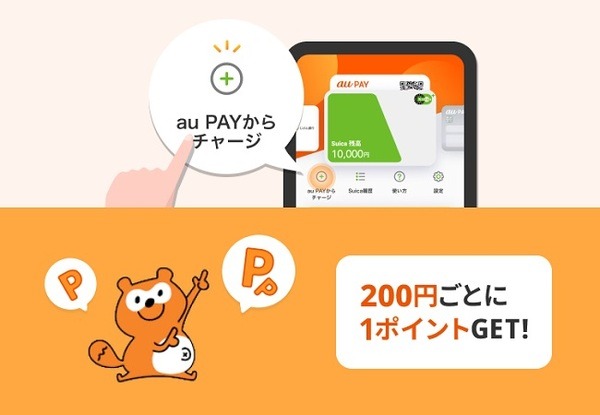 au PAY残高へのチャージでもポイントがもらえる