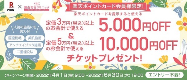 最大1万円引きのチケットプレゼント