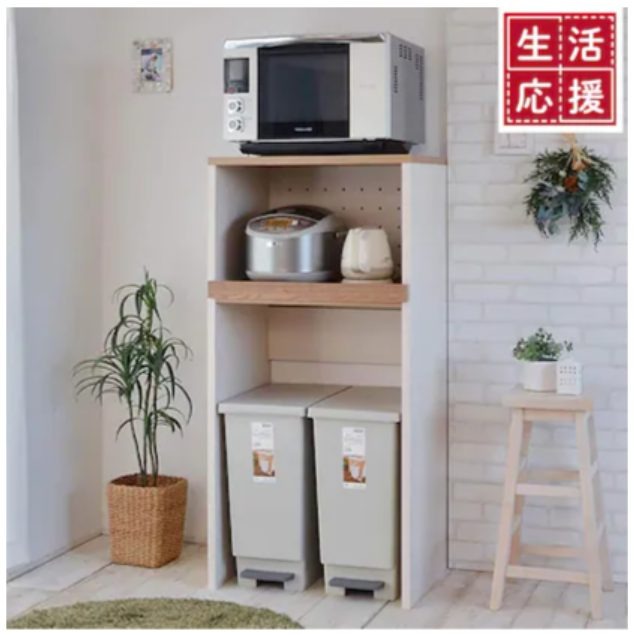 ごみ箱が入るキッチンラック
