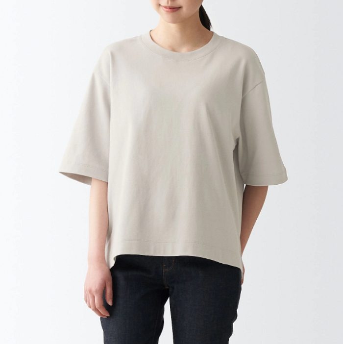 スムース編みワイドTシャツ