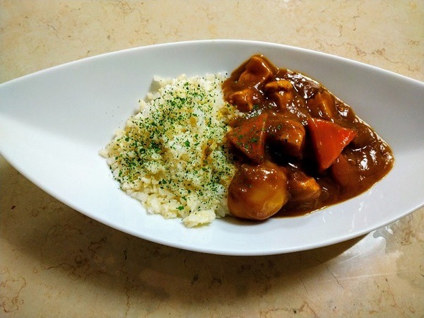 カリフラワーライスで作ったカレー