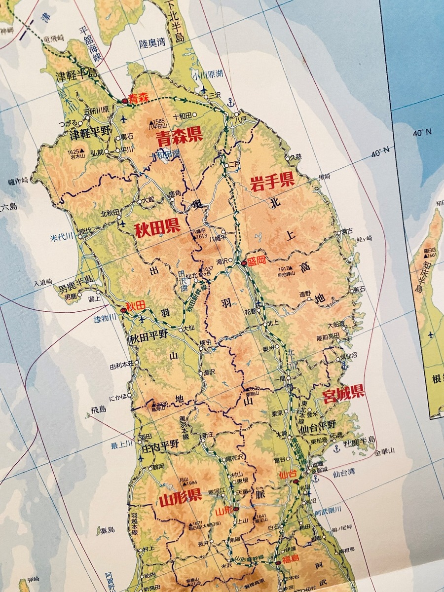 しっかりと書き込まれた地図