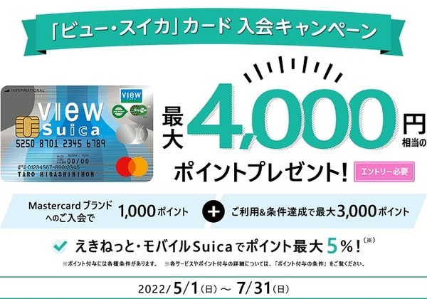ビュー・スイカカード入会キャンペーン