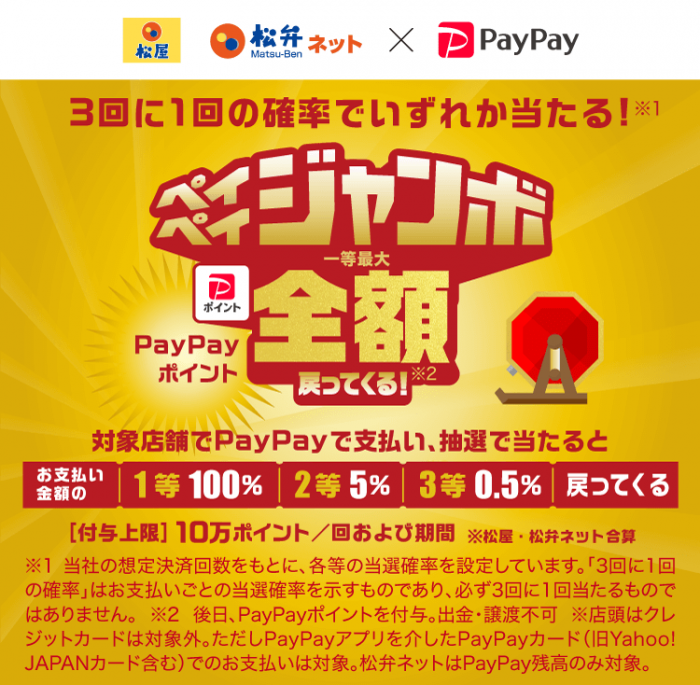 3回に1回の確率でいずれか当たる