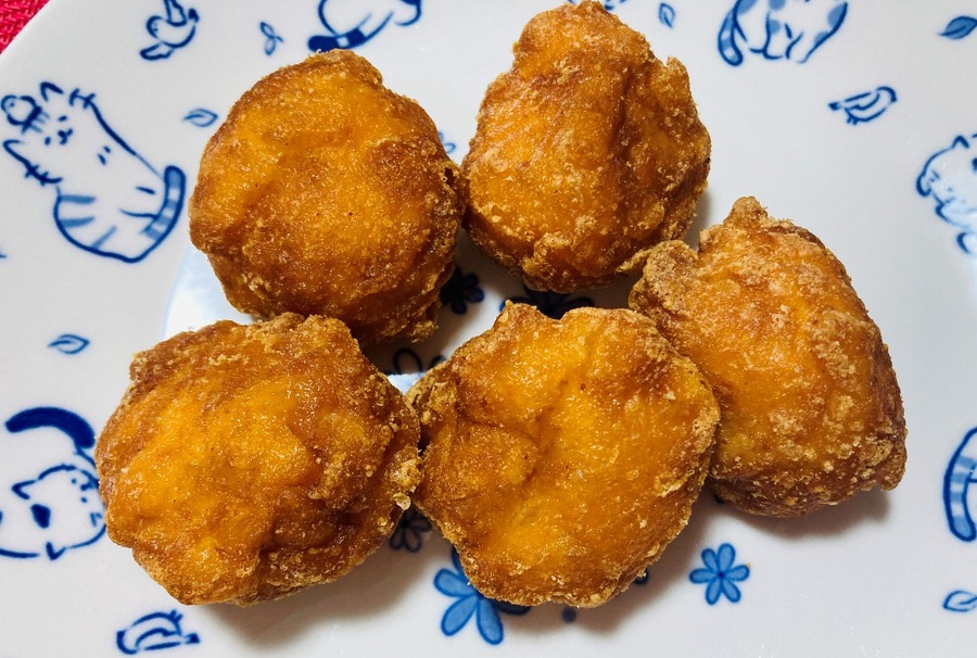 ハッピーターン味の衣の方が濃ゆい感じ