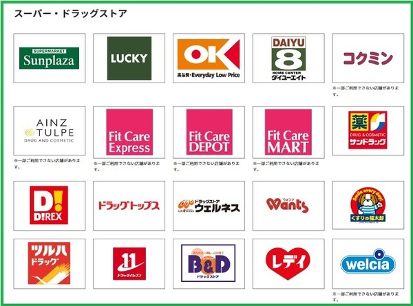ファミリーマート以外も利用できます