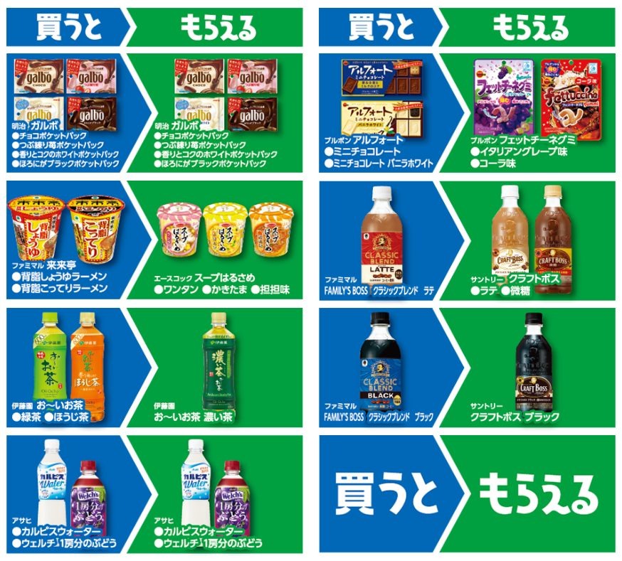 買うともらえるもの