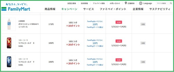 キャンペーンポイントをdポイントにする