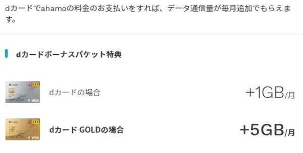 dカードでahamoの料金の支払い