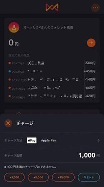 事前チャージ式の電子マネー