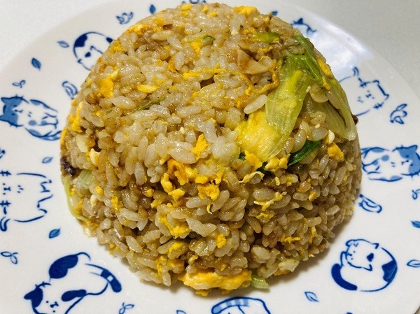 レタスと卵のチャーハン