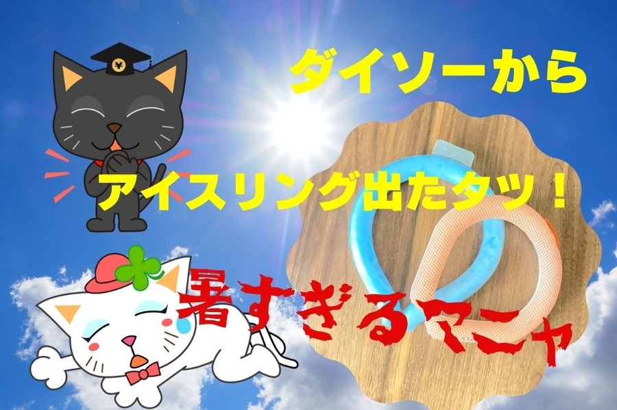 酷暑にダイソーのアイスリングを