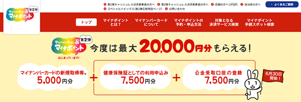 マイナポイント第２弾