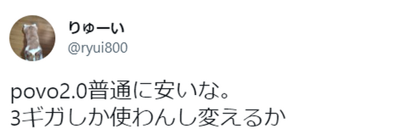 りゅーいさんのツイート