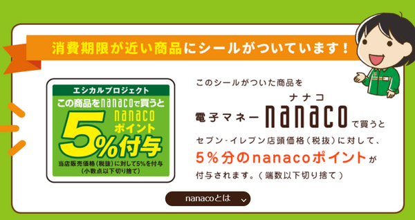 【5%付与】のシールが貼られた商品がエシカル対象商品