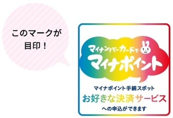 このマークを探してね