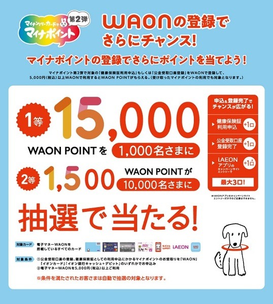 1万5,000ポイントもらえるチャンス