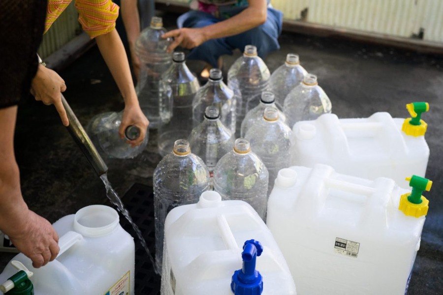 水道水を備蓄する