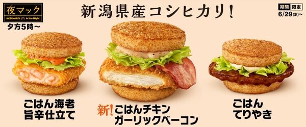 3種のごはんバーガー