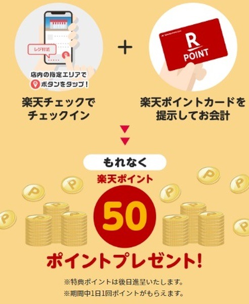 楽天ポイントカードを提示してお会計