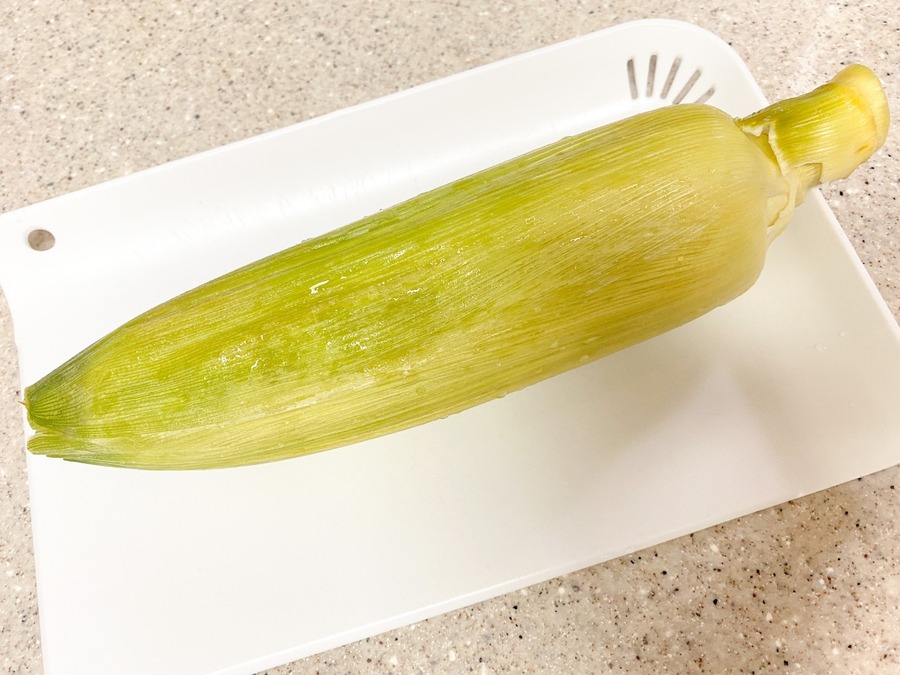 皮ごとレンジでチン