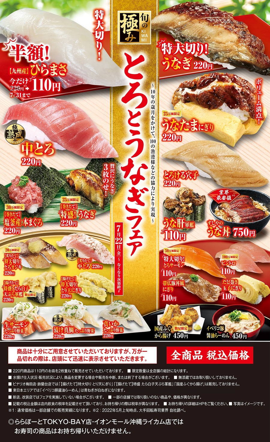 くら寿司の「とろとうなぎフェア」