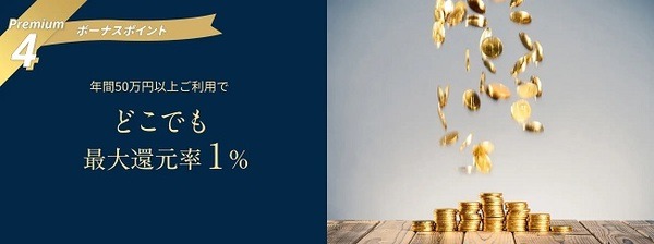 年間50万円以上利用で1%還元