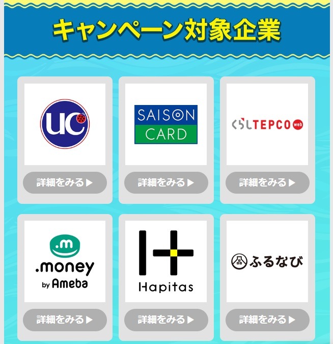 キャンペーン対象企業