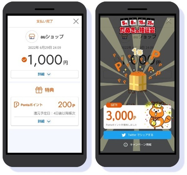 たぬきの抽選会