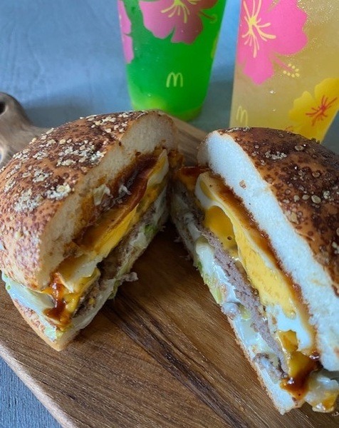 チーズロコモコ断面
